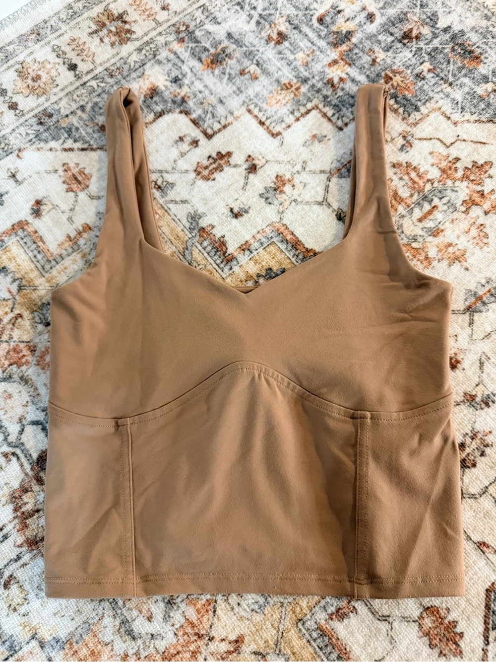 Abercrombie and Fitch Tan Tank with‎ Sweetheart Neckline